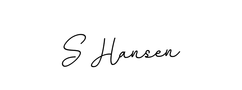 How to make S Hansen name signature. Use BallpointsItalic-DORy9 style for creating short signs online. This is the latest handwritten sign. S Hansen signature style 11 images and pictures png