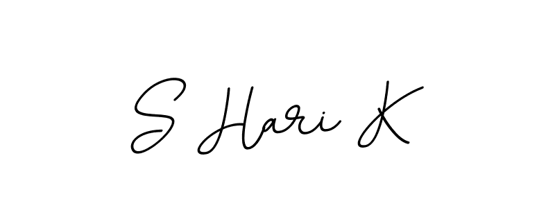 Design your own signature with our free online signature maker. With this signature software, you can create a handwritten (BallpointsItalic-DORy9) signature for name S Hari K. S Hari K signature style 11 images and pictures png