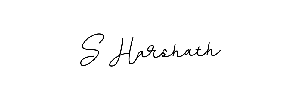 Design your own signature with our free online signature maker. With this signature software, you can create a handwritten (BallpointsItalic-DORy9) signature for name S Harshath. S Harshath signature style 11 images and pictures png