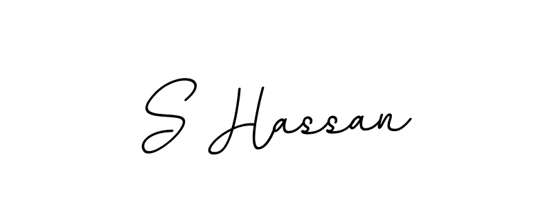 You should practise on your own different ways (BallpointsItalic-DORy9) to write your name (S Hassan) in signature. don't let someone else do it for you. S Hassan signature style 11 images and pictures png