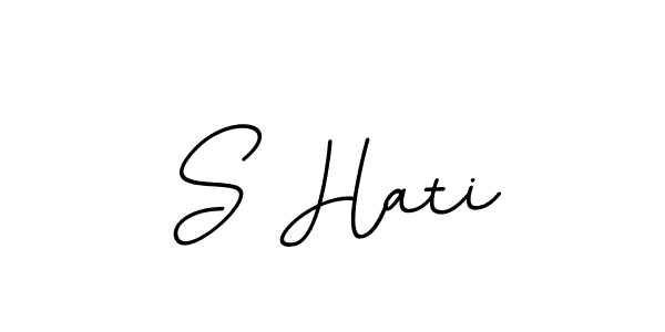 Make a beautiful signature design for name S Hati. With this signature (BallpointsItalic-DORy9) style, you can create a handwritten signature for free. S Hati signature style 11 images and pictures png