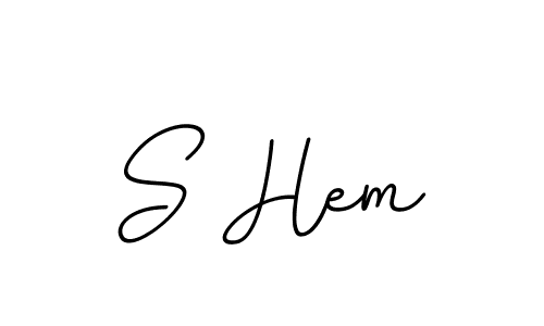 Create a beautiful signature design for name S Hem. With this signature (BallpointsItalic-DORy9) fonts, you can make a handwritten signature for free. S Hem signature style 11 images and pictures png