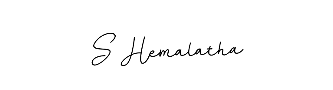 You should practise on your own different ways (BallpointsItalic-DORy9) to write your name (S Hemalatha) in signature. don't let someone else do it for you. S Hemalatha signature style 11 images and pictures png