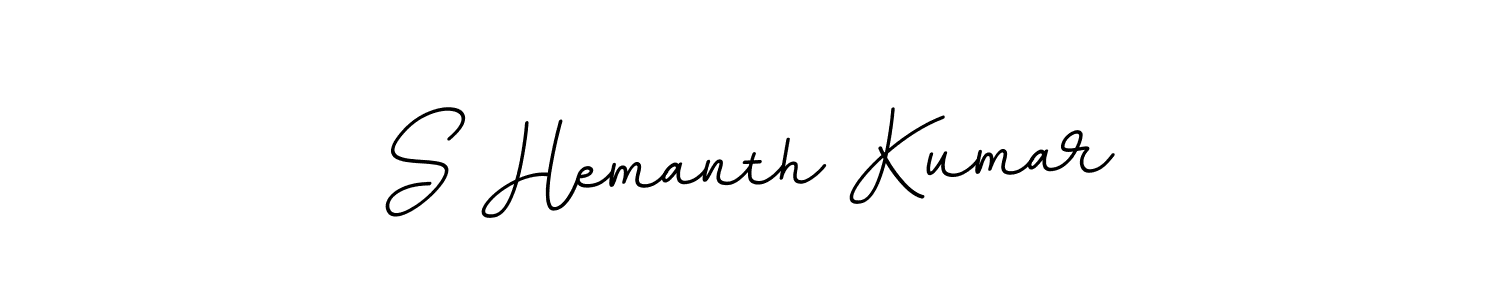 Design your own signature with our free online signature maker. With this signature software, you can create a handwritten (BallpointsItalic-DORy9) signature for name S Hemanth Kumar. S Hemanth Kumar signature style 11 images and pictures png