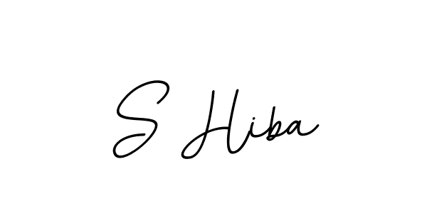 How to make S Hiba name signature. Use BallpointsItalic-DORy9 style for creating short signs online. This is the latest handwritten sign. S Hiba signature style 11 images and pictures png