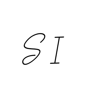 Use a signature maker to create a handwritten signature online. With this signature software, you can design (BallpointsItalic-DORy9) your own signature for name S I. S I signature style 11 images and pictures png