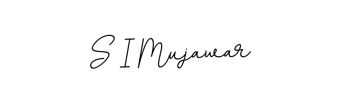 Use a signature maker to create a handwritten signature online. With this signature software, you can design (BallpointsItalic-DORy9) your own signature for name S I Mujawar. S I Mujawar signature style 11 images and pictures png