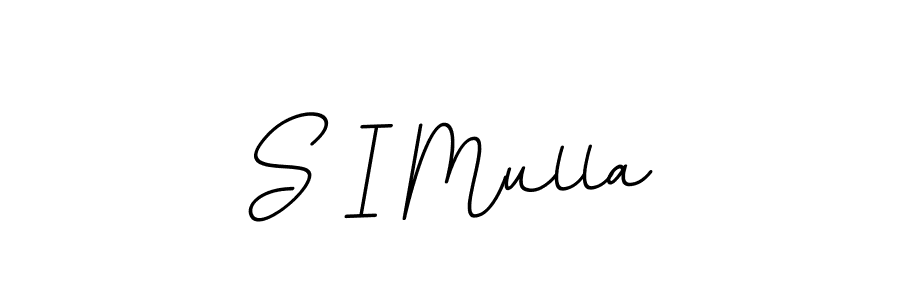 Create a beautiful signature design for name S I Mulla. With this signature (BallpointsItalic-DORy9) fonts, you can make a handwritten signature for free. S I Mulla signature style 11 images and pictures png