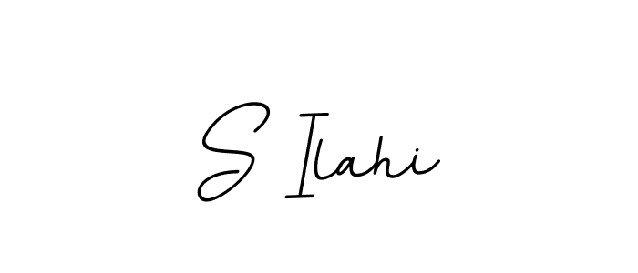 How to make S Ilahi name signature. Use BallpointsItalic-DORy9 style for creating short signs online. This is the latest handwritten sign. S Ilahi signature style 11 images and pictures png