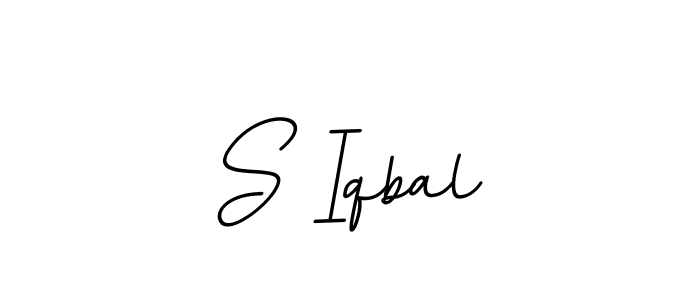 Make a beautiful signature design for name S Iqbal. With this signature (BallpointsItalic-DORy9) style, you can create a handwritten signature for free. S Iqbal signature style 11 images and pictures png