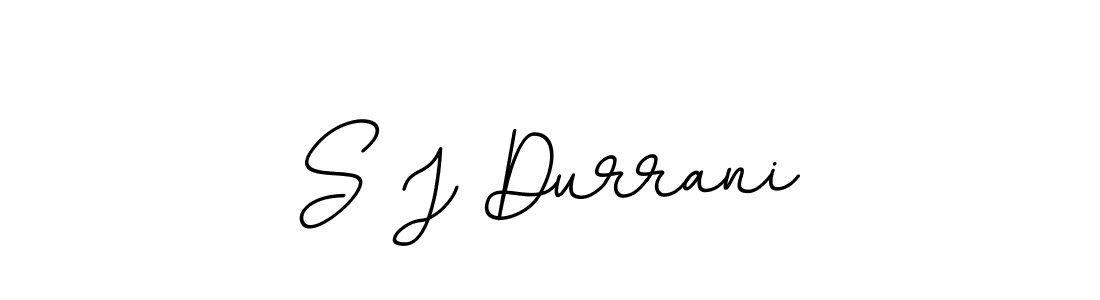 Create a beautiful signature design for name S J Durrani. With this signature (BallpointsItalic-DORy9) fonts, you can make a handwritten signature for free. S J Durrani signature style 11 images and pictures png