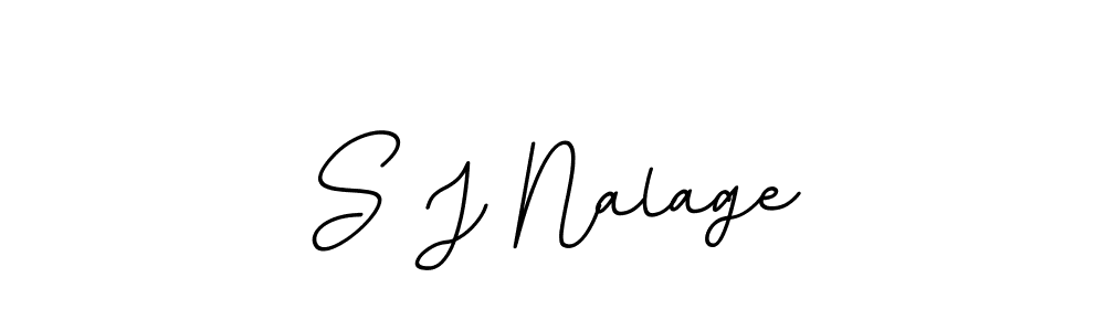 This is the best signature style for the S J Nalage name. Also you like these signature font (BallpointsItalic-DORy9). Mix name signature. S J Nalage signature style 11 images and pictures png