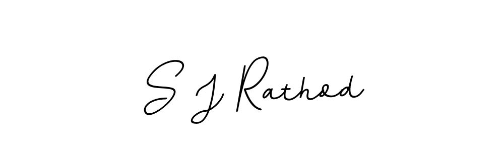 Make a beautiful signature design for name S J Rathod. With this signature (BallpointsItalic-DORy9) style, you can create a handwritten signature for free. S J Rathod signature style 11 images and pictures png