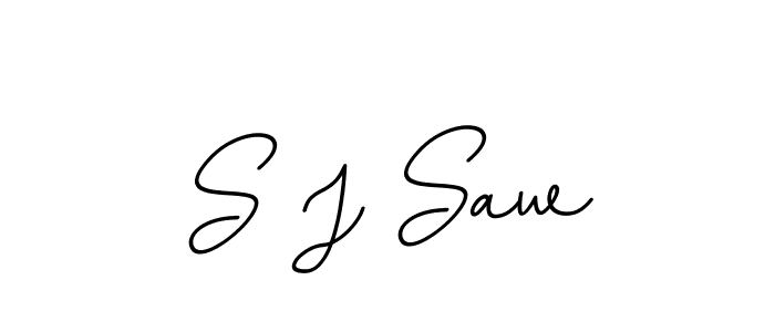 Make a beautiful signature design for name S J Saw. With this signature (BallpointsItalic-DORy9) style, you can create a handwritten signature for free. S J Saw signature style 11 images and pictures png