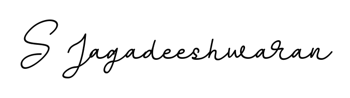 Express your personality with a custom S Jagadeeshwaran signature crafted with BallpointsItalic-DORy9 typography. Free transparent PNG download available. S Jagadeeshwaran signature style 11 images and pictures png