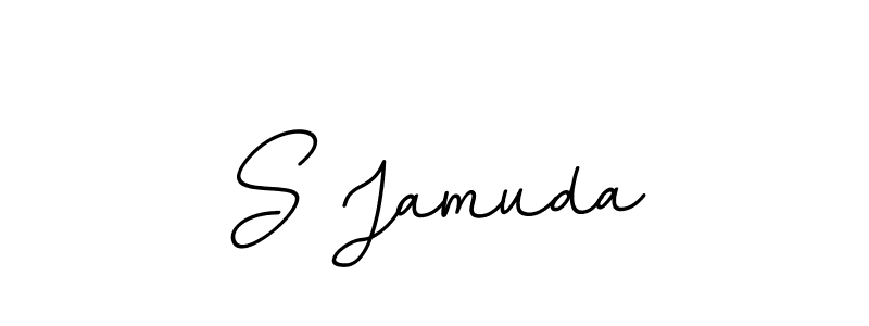 How to make S Jamuda name signature. Use BallpointsItalic-DORy9 style for creating short signs online. This is the latest handwritten sign. S Jamuda signature style 11 images and pictures png