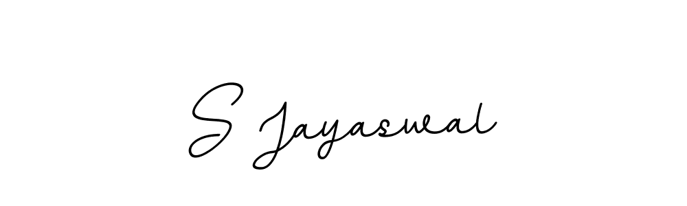 Make a beautiful signature design for name S Jayaswal. With this signature (BallpointsItalic-DORy9) style, you can create a handwritten signature for free. S Jayaswal signature style 11 images and pictures png