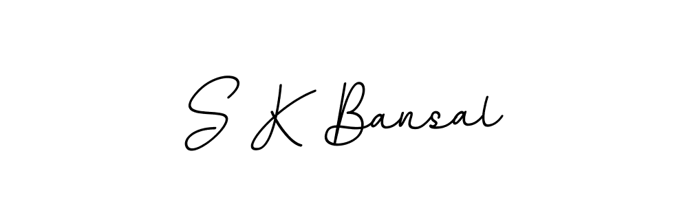 Use a signature maker to create a handwritten signature online. With this signature software, you can design (BallpointsItalic-DORy9) your own signature for name S K Bansal. S K Bansal signature style 11 images and pictures png