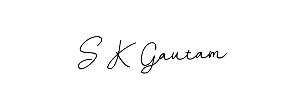 Make a beautiful signature design for name S K Gautam. With this signature (BallpointsItalic-DORy9) style, you can create a handwritten signature for free. S K Gautam signature style 11 images and pictures png