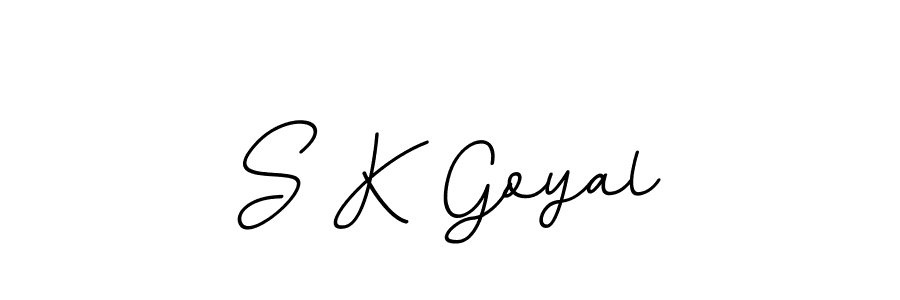 How to make S K Goyal name signature. Use BallpointsItalic-DORy9 style for creating short signs online. This is the latest handwritten sign. S K Goyal signature style 11 images and pictures png