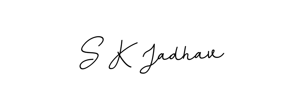 Make a beautiful signature design for name S K Jadhav. With this signature (BallpointsItalic-DORy9) style, you can create a handwritten signature for free. S K Jadhav signature style 11 images and pictures png