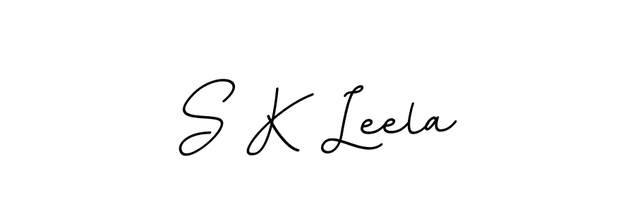 Make a beautiful signature design for name S K Leela. With this signature (BallpointsItalic-DORy9) style, you can create a handwritten signature for free. S K Leela signature style 11 images and pictures png