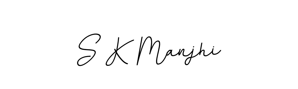 You should practise on your own different ways (BallpointsItalic-DORy9) to write your name (S K Manjhi) in signature. don't let someone else do it for you. S K Manjhi signature style 11 images and pictures png