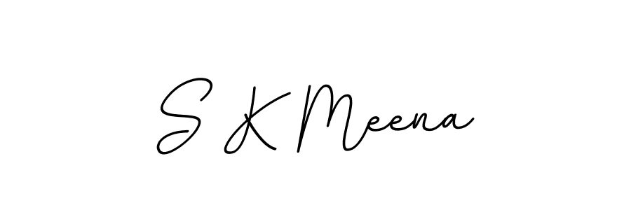 Create a beautiful signature design for name S K Meena. With this signature (BallpointsItalic-DORy9) fonts, you can make a handwritten signature for free. S K Meena signature style 11 images and pictures png