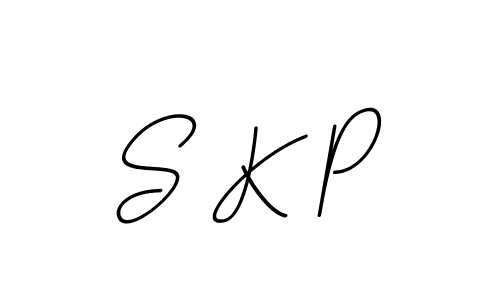 How to make S K P signature? BallpointsItalic-DORy9 is a professional autograph style. Create handwritten signature for S K P name. S K P signature style 11 images and pictures png