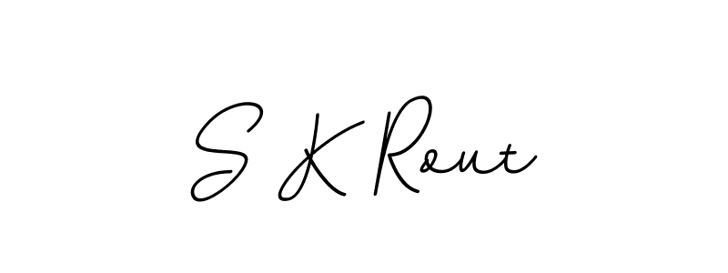 Create a beautiful signature design for name S K Rout. With this signature (BallpointsItalic-DORy9) fonts, you can make a handwritten signature for free. S K Rout signature style 11 images and pictures png