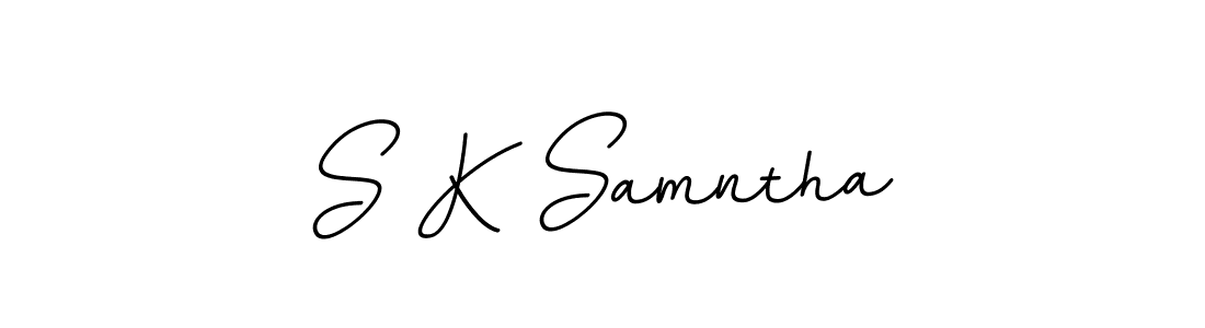 Design your own signature with our free online signature maker. With this signature software, you can create a handwritten (BallpointsItalic-DORy9) signature for name S K Samntha. S K Samntha signature style 11 images and pictures png
