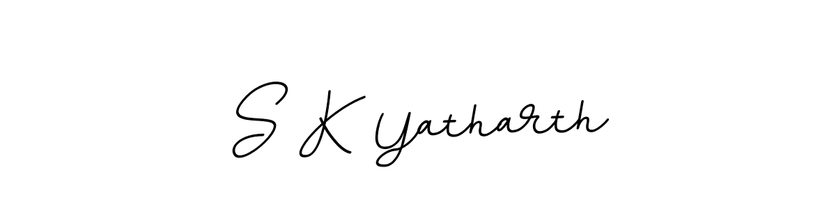 Use a signature maker to create a handwritten signature online. With this signature software, you can design (BallpointsItalic-DORy9) your own signature for name S K Yatharth. S K Yatharth signature style 11 images and pictures png