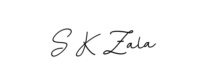 Make a beautiful signature design for name S K Zala. With this signature (BallpointsItalic-DORy9) style, you can create a handwritten signature for free. S K Zala signature style 11 images and pictures png