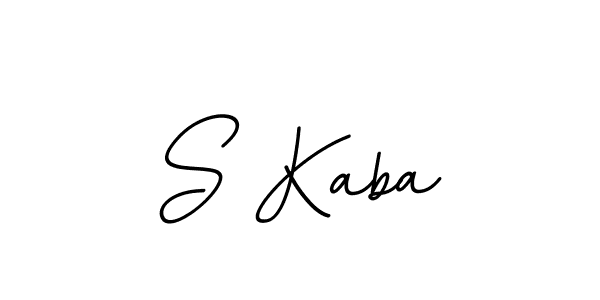 How to make S Kaba name signature. Use BallpointsItalic-DORy9 style for creating short signs online. This is the latest handwritten sign. S Kaba signature style 11 images and pictures png