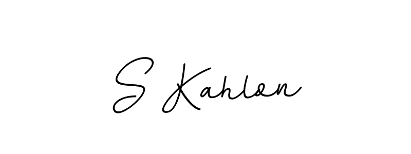 Create a beautiful signature design for name S Kahlon. With this signature (BallpointsItalic-DORy9) fonts, you can make a handwritten signature for free. S Kahlon signature style 11 images and pictures png