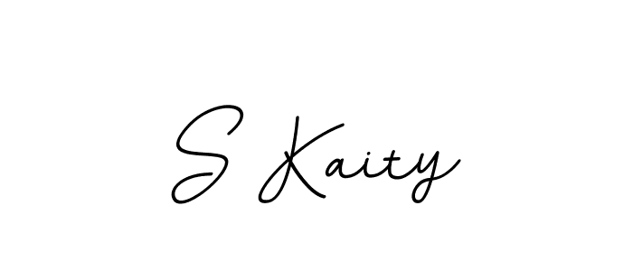 The best way (BallpointsItalic-DORy9) to make a short signature is to pick only two or three words in your name. The name S Kaity include a total of six letters. For converting this name. S Kaity signature style 11 images and pictures png