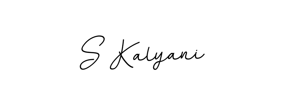 You should practise on your own different ways (BallpointsItalic-DORy9) to write your name (S Kalyani) in signature. don't let someone else do it for you. S Kalyani signature style 11 images and pictures png