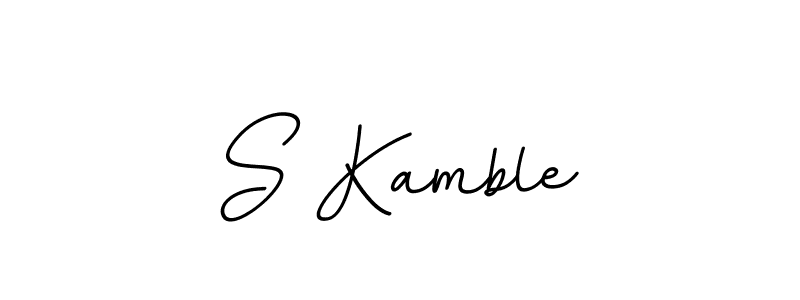 Design your own signature with our free online signature maker. With this signature software, you can create a handwritten (BallpointsItalic-DORy9) signature for name S Kamble. S Kamble signature style 11 images and pictures png