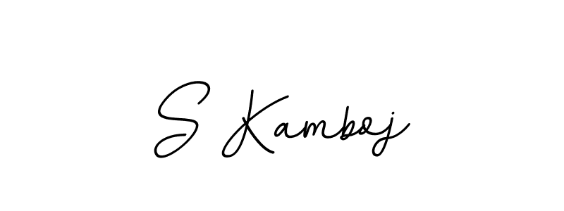 The best way (BallpointsItalic-DORy9) to make a short signature is to pick only two or three words in your name. The name S Kamboj include a total of six letters. For converting this name. S Kamboj signature style 11 images and pictures png