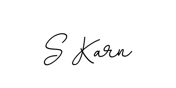 Use a signature maker to create a handwritten signature online. With this signature software, you can design (BallpointsItalic-DORy9) your own signature for name S Karn. S Karn signature style 11 images and pictures png