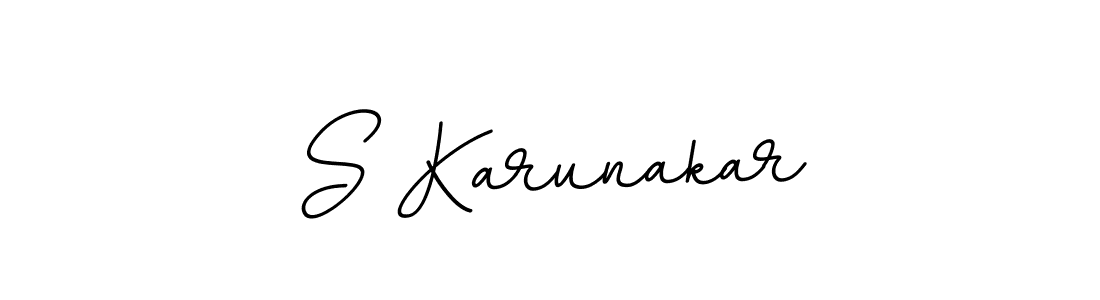 How to make S Karunakar name signature. Use BallpointsItalic-DORy9 style for creating short signs online. This is the latest handwritten sign. S Karunakar signature style 11 images and pictures png
