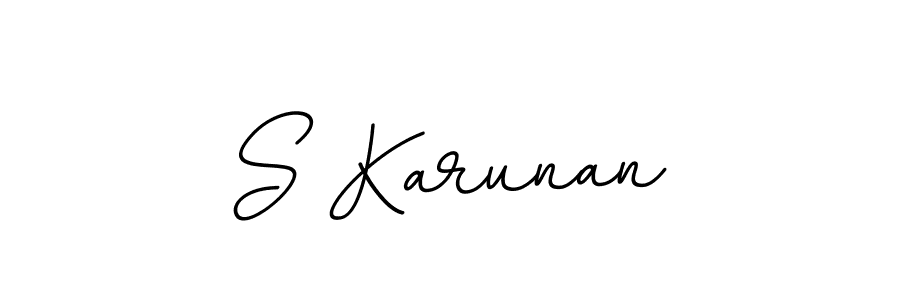 Create a beautiful signature design for name S Karunan. With this signature (BallpointsItalic-DORy9) fonts, you can make a handwritten signature for free. S Karunan signature style 11 images and pictures png