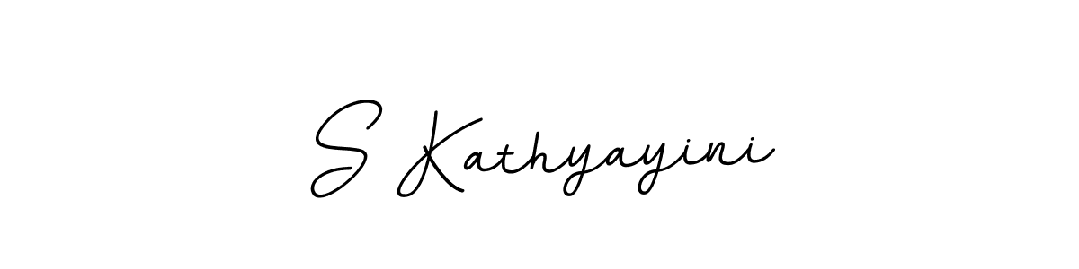 How to make S Kathyayini name signature. Use BallpointsItalic-DORy9 style for creating short signs online. This is the latest handwritten sign. S Kathyayini signature style 11 images and pictures png