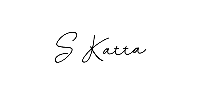 Use a signature maker to create a handwritten signature online. With this signature software, you can design (BallpointsItalic-DORy9) your own signature for name S Katta. S Katta signature style 11 images and pictures png