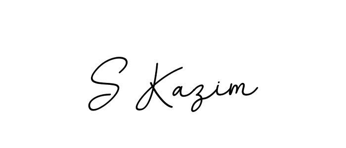 Design your own signature with our free online signature maker. With this signature software, you can create a handwritten (BallpointsItalic-DORy9) signature for name S Kazim. S Kazim signature style 11 images and pictures png