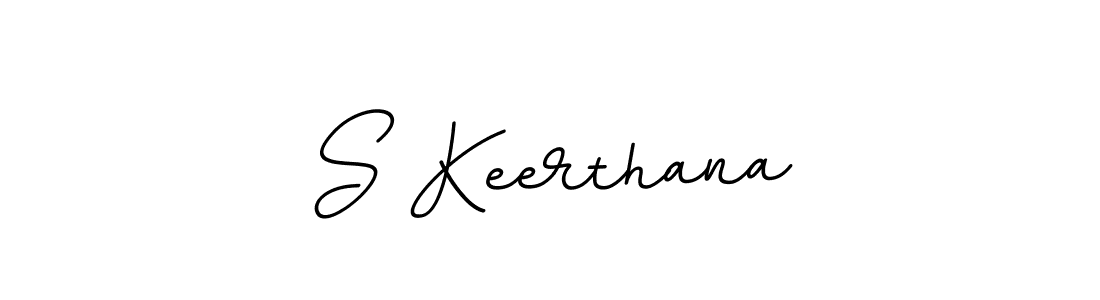 Use a signature maker to create a handwritten signature online. With this signature software, you can design (BallpointsItalic-DORy9) your own signature for name S Keerthana. S Keerthana signature style 11 images and pictures png