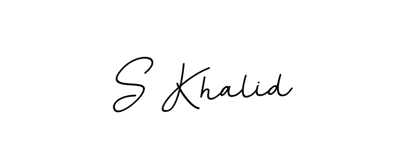 You should practise on your own different ways (BallpointsItalic-DORy9) to write your name (S Khalid) in signature. don't let someone else do it for you. S Khalid signature style 11 images and pictures png