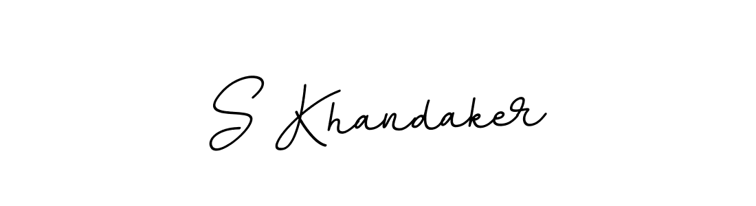 Use a signature maker to create a handwritten signature online. With this signature software, you can design (BallpointsItalic-DORy9) your own signature for name S Khandaker. S Khandaker signature style 11 images and pictures png