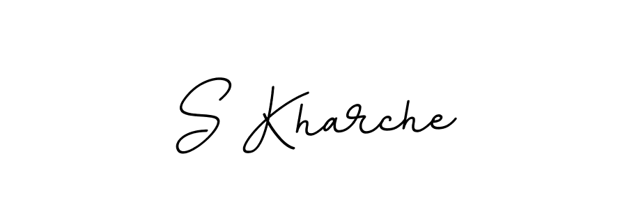 Use a signature maker to create a handwritten signature online. With this signature software, you can design (BallpointsItalic-DORy9) your own signature for name S Kharche. S Kharche signature style 11 images and pictures png