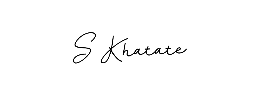 Use a signature maker to create a handwritten signature online. With this signature software, you can design (BallpointsItalic-DORy9) your own signature for name S Khatate. S Khatate signature style 11 images and pictures png
